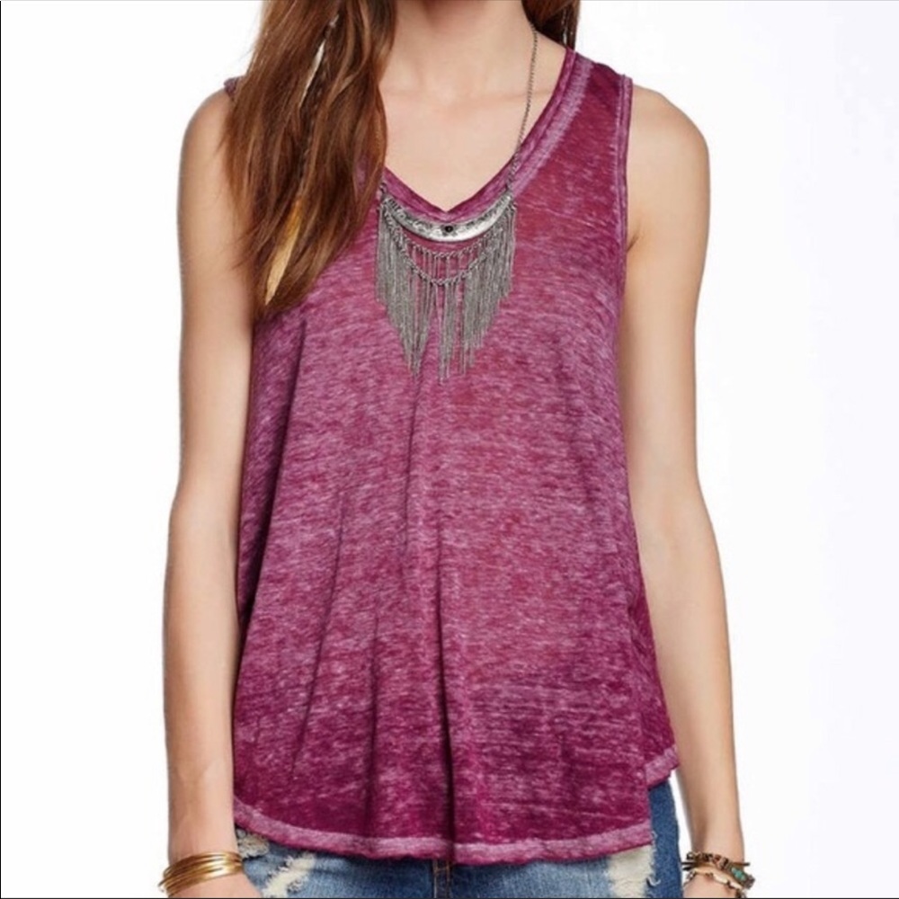 Free People We the Free Breezy Burnout Tank Sz S